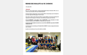 Article site Ligue Rugby BFC 26 octobre 2018