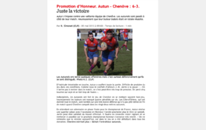 Article le Journal de Saône et Loire 5 mai 2013