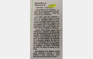Article Journal de Saône et Loire 1er mars 1987