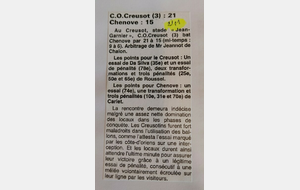 Article Journal de Saône et Loire 2 novembre 1986